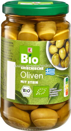 K-Bio Griechische Oliven mit Stein, 290g