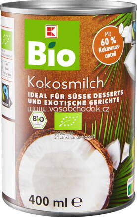 K-Bio Kokosmilch, 400 ml