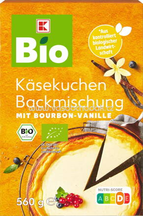 K-Bio Backmischung Käsekuchen mit Bourbon Vanille, 560g