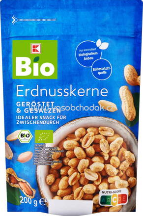 K-Bio Erdnusskerne, geröstet & gesalzen, 200g