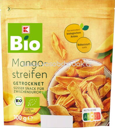 K-Bio Mango Streifen, getrocknet, 100g