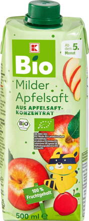 K-Bio Baby Milder Apfelsaft, ab dem 5. Monat, 500 ml