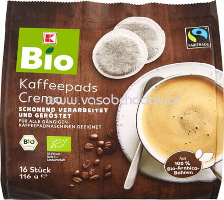 K-Bio Kaffeepads Crema, 16 St, 116g