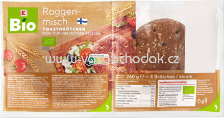 K-Bio Roggenmisch Toastbrötchen, 4 St, 260g