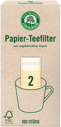 Lebensbaum Papier Teefilter, Größe 2, 100 St