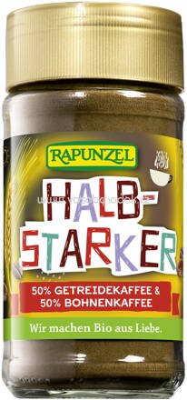 Rapunzel Halbstarker Instant 50% Getreidekaffee & 50% Bohnenkaffee, 100g