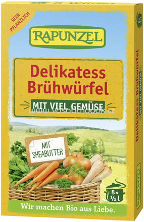 Rapunzel Delikatess Brühwürfel mit viel Gemüse, mit Bio-Hefe, 88g