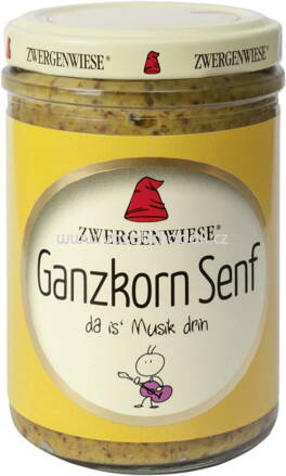 Zwergenwiese Ganzkorn Senf, 160 ml