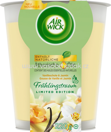 AirWick Duftkerze im Glas Frühlingstraum Vanilleschote & Jasmin, 220g, 1 St
