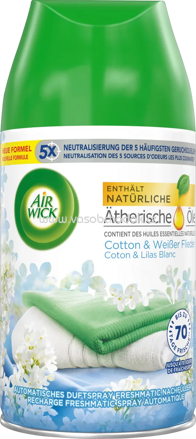 AirWick Lufterfrischer Freshmatic Cotton & Weißer Flieder Nachfüllpack, 250 ml