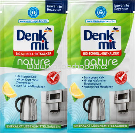 Denkmit Entkalker Nature Schnell gegen Kalk (2 x 25g), 50g