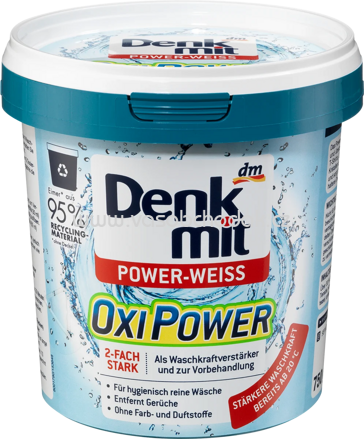 Denkmit Fleckenentferner Pulver Oxi Power Weiß, 750g