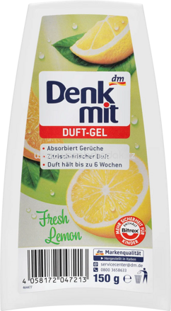 Denkmit Lufterfrischer Duft-Gel Fresh Lemon, 150g