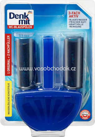 Denkmit WC-Stein Blauspüler 1 Original + 2 Nachfüllpacks, 3 St