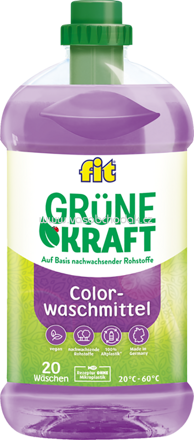 Fit Grüne Kraft Colorwaschmittel Gel, 20 Wl