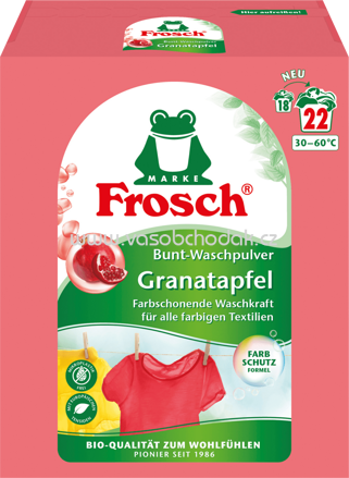 Frosch Colorwaschmittel Pulver Granatapfel, 22 Wl