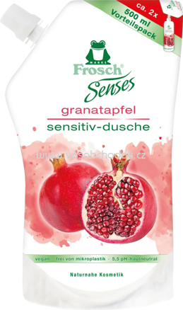 Frosch Duschgel Sensitiv Granatapfel Nachfüllpack, 500 ml