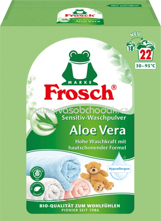 Frosch Vollwaschmittel Pulver Aloe Vera Sensitiv, 22 Wl