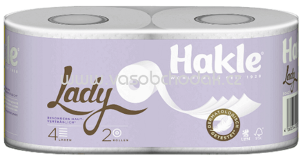 Hakle Toilettenpapier Lady, 4-laggig, 2 Rollen