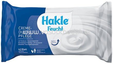 Hakle Feuchtes Toilettenpapier Cremeduft & Pflege, 42 Blatt