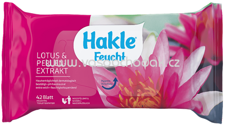 Hakle Feuchtes Toilettenpapier Lotus & Perlenextrakt, 42 Blatt