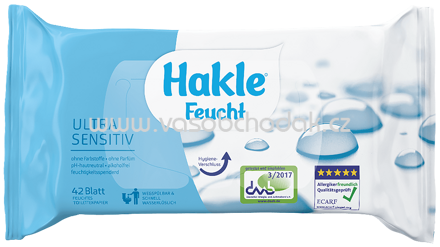 Hakle Feuchtes Toilettenpapier Ultra Sensitiv, 42 Blatt