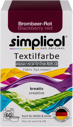Simplicol Textilfarbe expert Brombeer-Rot, 1 St