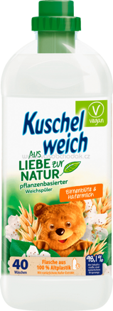 Kuschelweich Weichspüler Aus Liebe zur Natur Birnenblüte & Hafermilch, 40 Wl, 1l