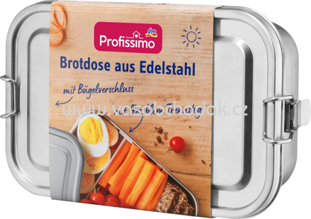 Profissimo Brotdose aus Edelstahl mit Bügelverschluss, 1 St