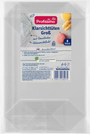 Profissimo Klarsichttüten groß, 8 St