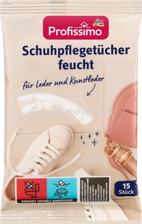 Profissimo Schuhpflegetücher feucht, 15 St