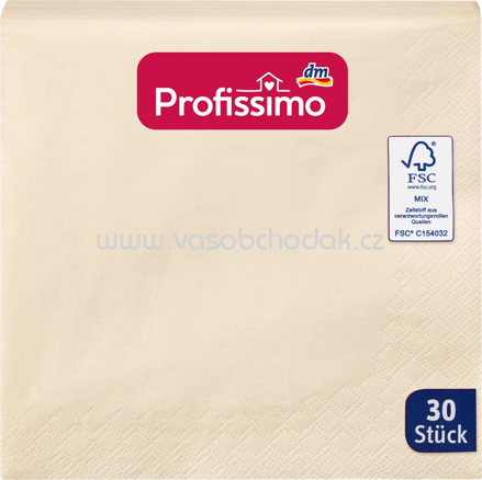 Profissimo Servietten Champagner, 33x33 cm, 30 St
