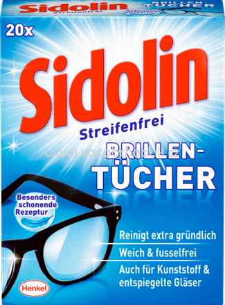 Sidolin Brillentücher Streifenfrei, 20 St