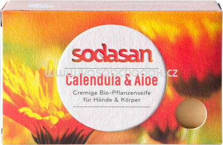 Sodasan Feste Seife Calendula & Aloe, 100g, 1 St