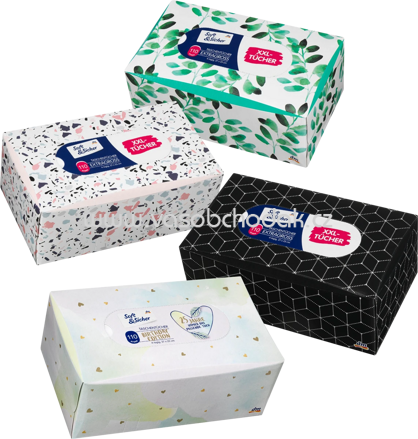 Soft&Sicher Taschentücher-Box mit extra großen Taschentüchern, 110 St