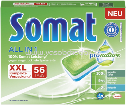 Somat Spülmaschinen Tabs ALL IN 1 Pro Nature, 52 St
