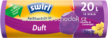 Swirl Duft Müllbeutel Vanille-Lavendel, 20l, 12 St
