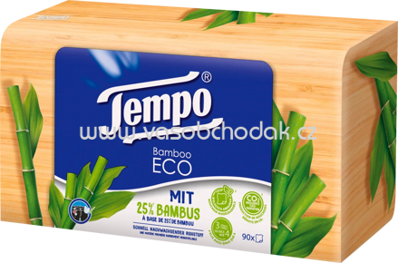 Tempo Taschentücher Box Bamboo Eco, 90 St