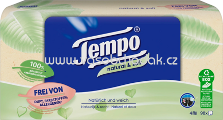 Tempo Taschentücher Box natural & soft, 90 St