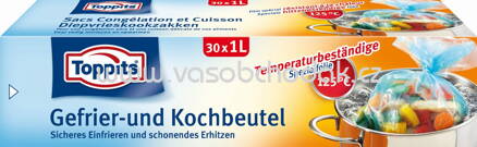 Toppits Gefrier und Kochbeutel, 1l, 30 St