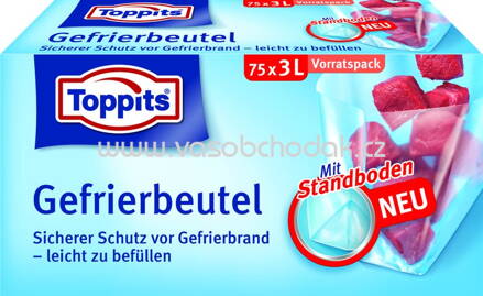 Toppits Gefrierbeutel Vorratspack, 3l, 75 St