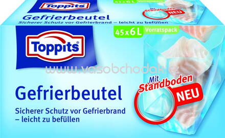 Toppits Gefrierbeutel Vorratspack, 6l, 45 St