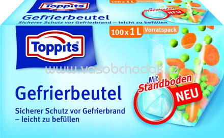 Toppits Gefrierbeutel Vorratspack, 1l, 100 St