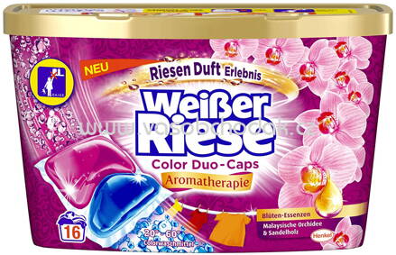 Weisser Riese Duo Caps Color Aromatherapie Orchidee & Macadamiaöl, 16 Wl