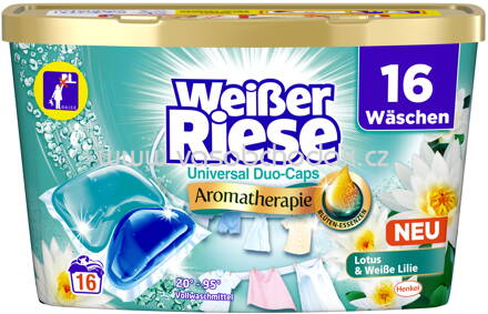 Weisser Riese Duo Caps Universal Aromatherapie Lotus & Mandelöl, 16 Wl