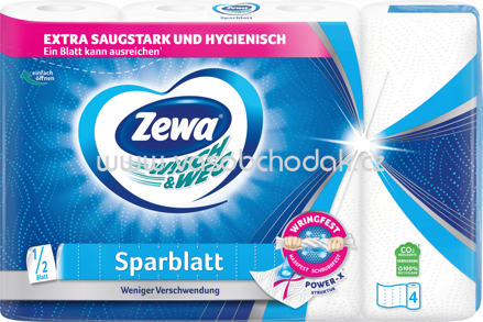 Zewa Küchenrolle Wisch&Weg Sparblatt, 4x74 Blatt, 4 Rollen