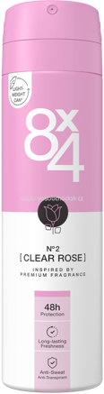 8x4 Deospray Clear Rose, 150 ml