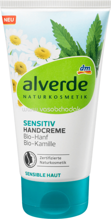Alverde NATURKOSMETIK Handcreme sensitiv Bio-Hanf & Bio-Kamille, 75 ml