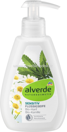 Alverde NATURKOSMETIK Flüssigseife sensitiv Bio-Hanf & Bio-Kamille, 300 ml