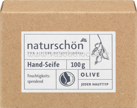 Alverde NATURKOSMETIK Seifenstück naturschön Olive, 100g